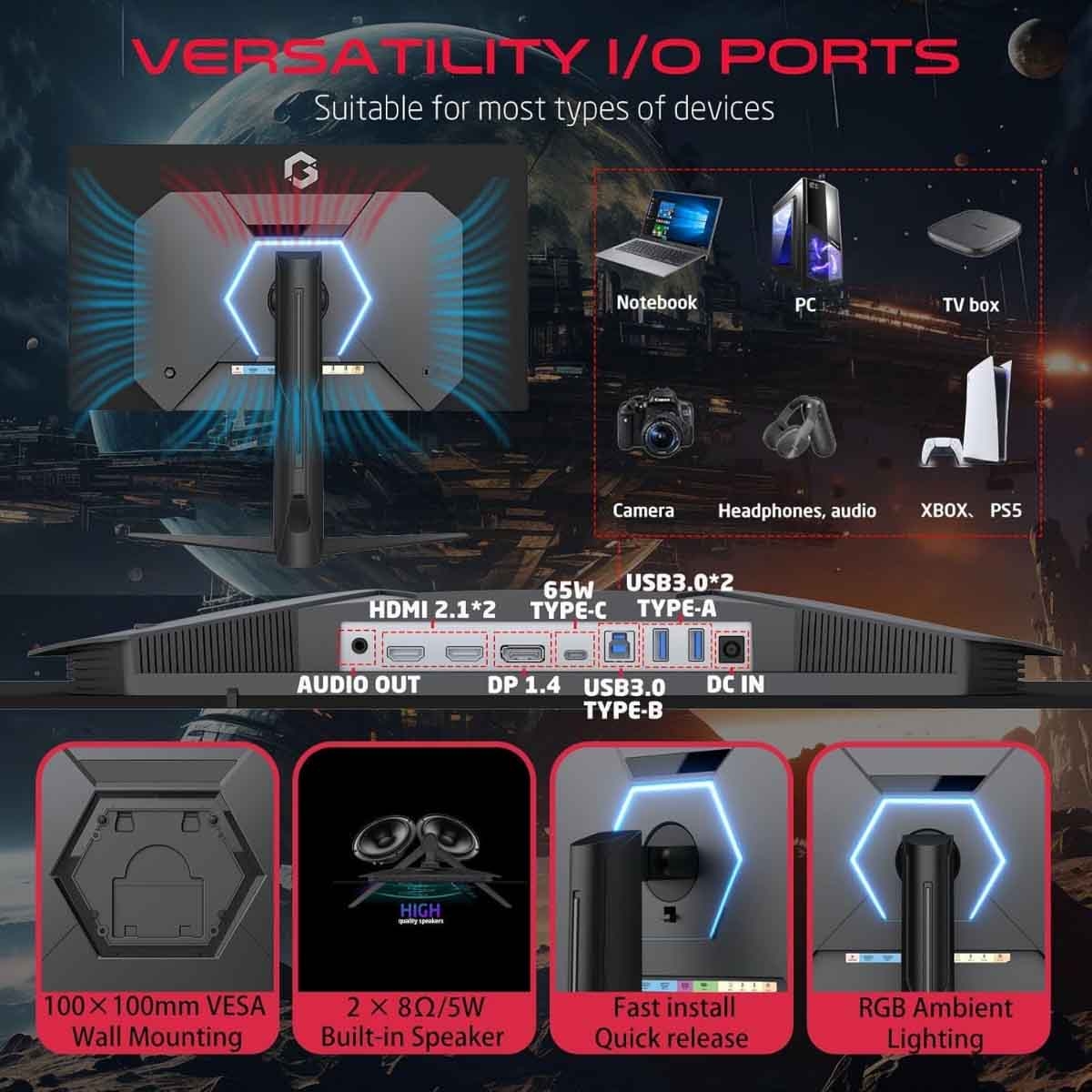 جيم أون شاشة ألعاب OLED QHD بحجم 27" 240Hz IPS سلسلة Signature X سوداء موديل GO27OLED2K