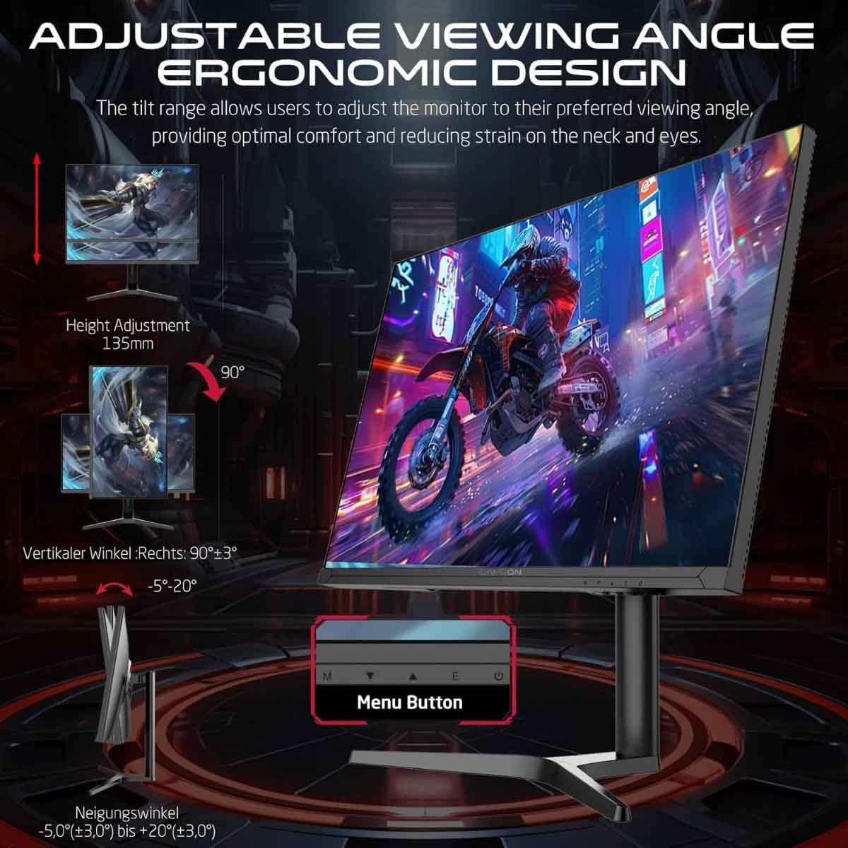 جيم أون شاشة ألعاب FHD بحجم 27" 540Hz Fast IPS موديل GOTX27FHD540IPS