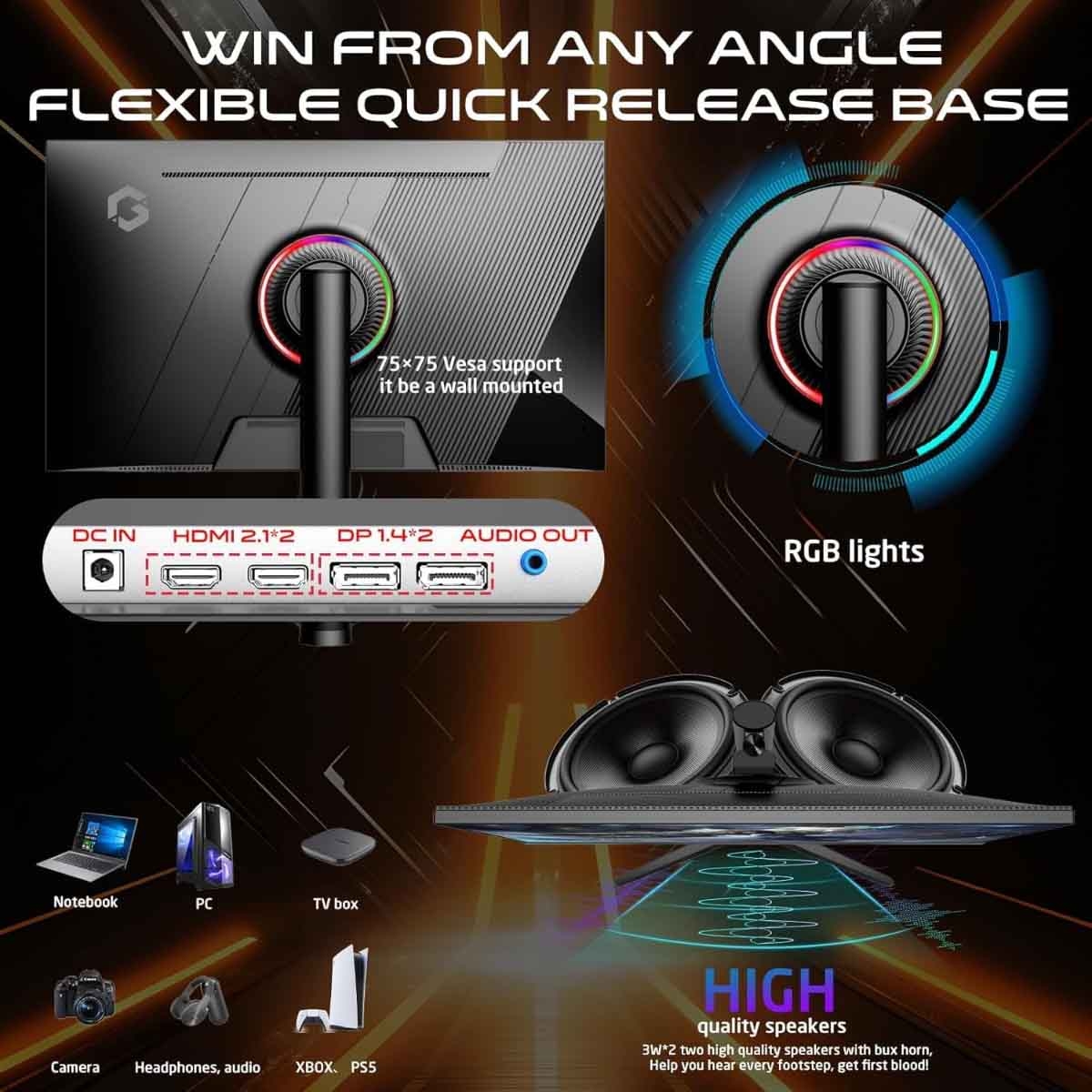 جيم أون شاشة ألعاب FHD بحجم 27" 540Hz Fast IPS موديل GOTX27FHD540IPS