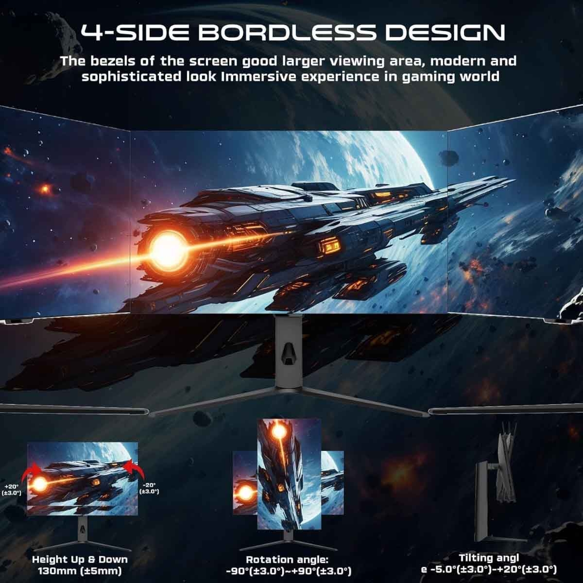 جيم أون شاشة ألعاب OLED 4K UHD بحجم 32" 480Hz IPS سلسلة Signature X Dual Switch سوداء موديل GO32OLED4K