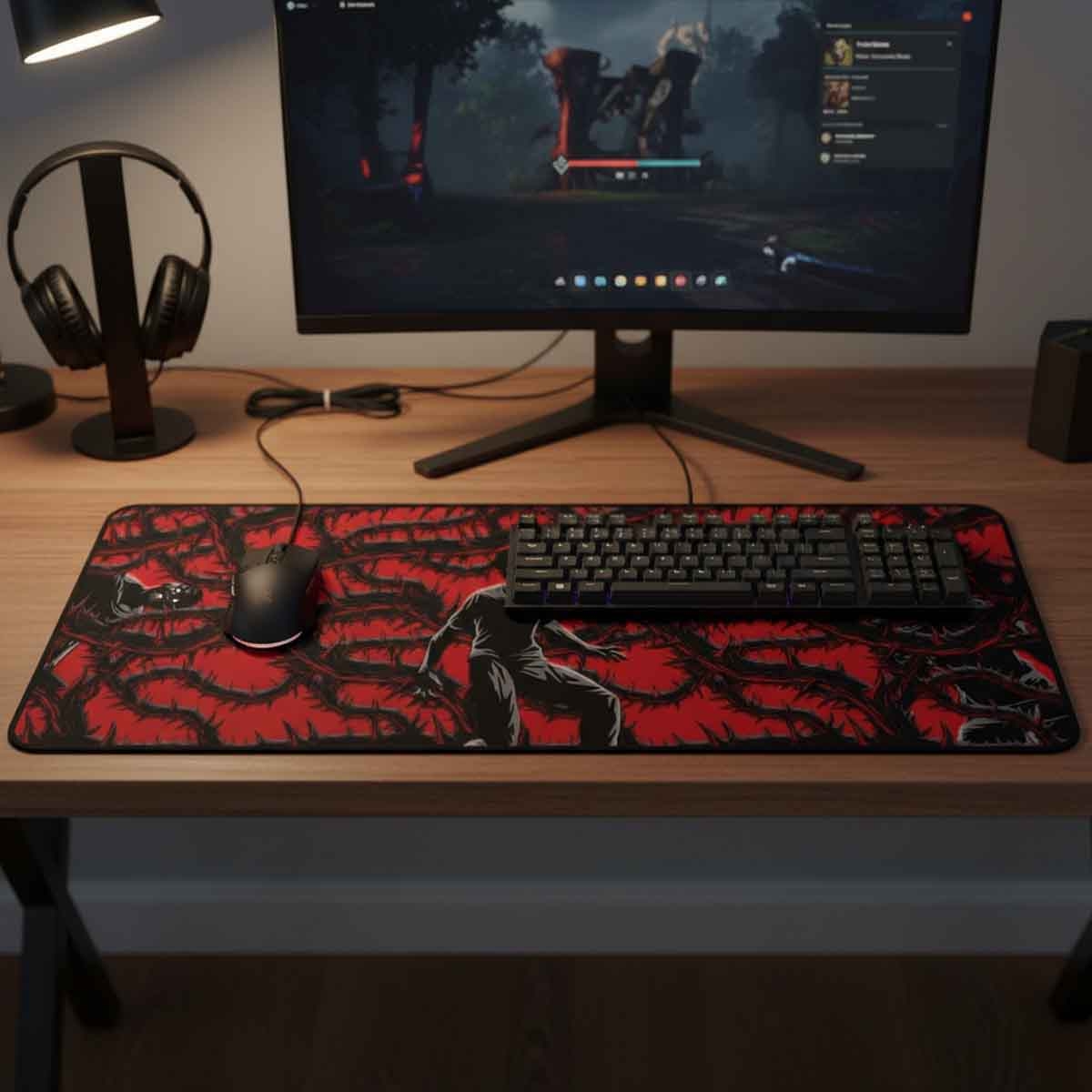 جامرتك أسود حصيرة مكتب آر جي بي منتصف الليل