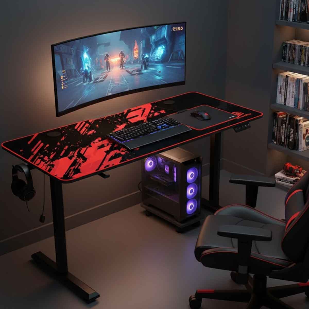 جامرتك أحمر/أسود مكتب ألعاب جي تي إيليفيت إكس