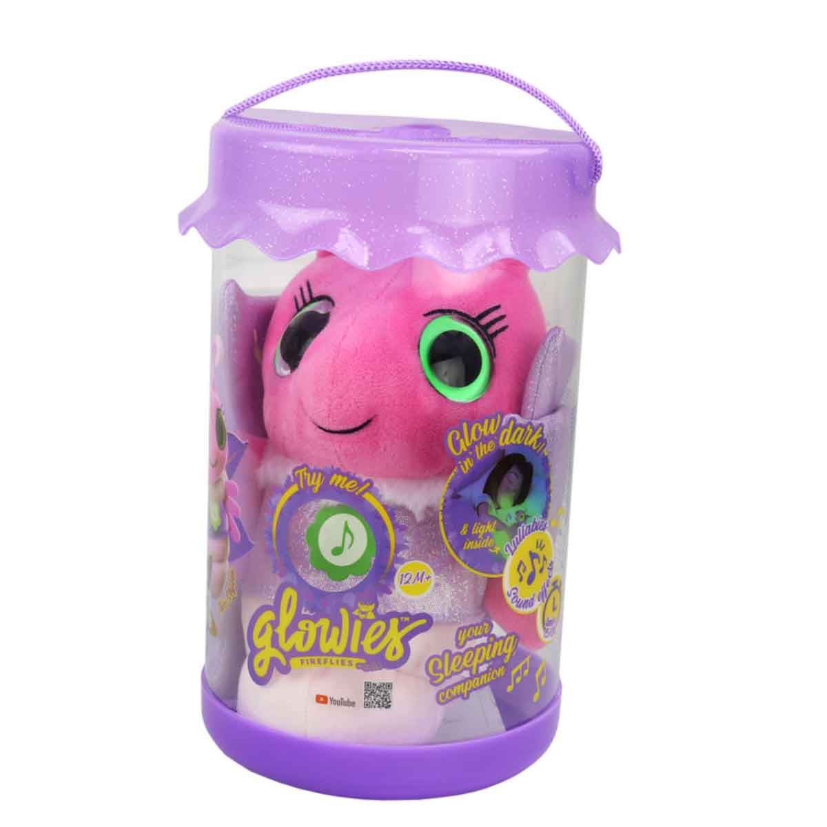 غلوويز لعبة محشوة مضيئة حشرات مضيئة وردية للجنسين، 3-4 سنوات