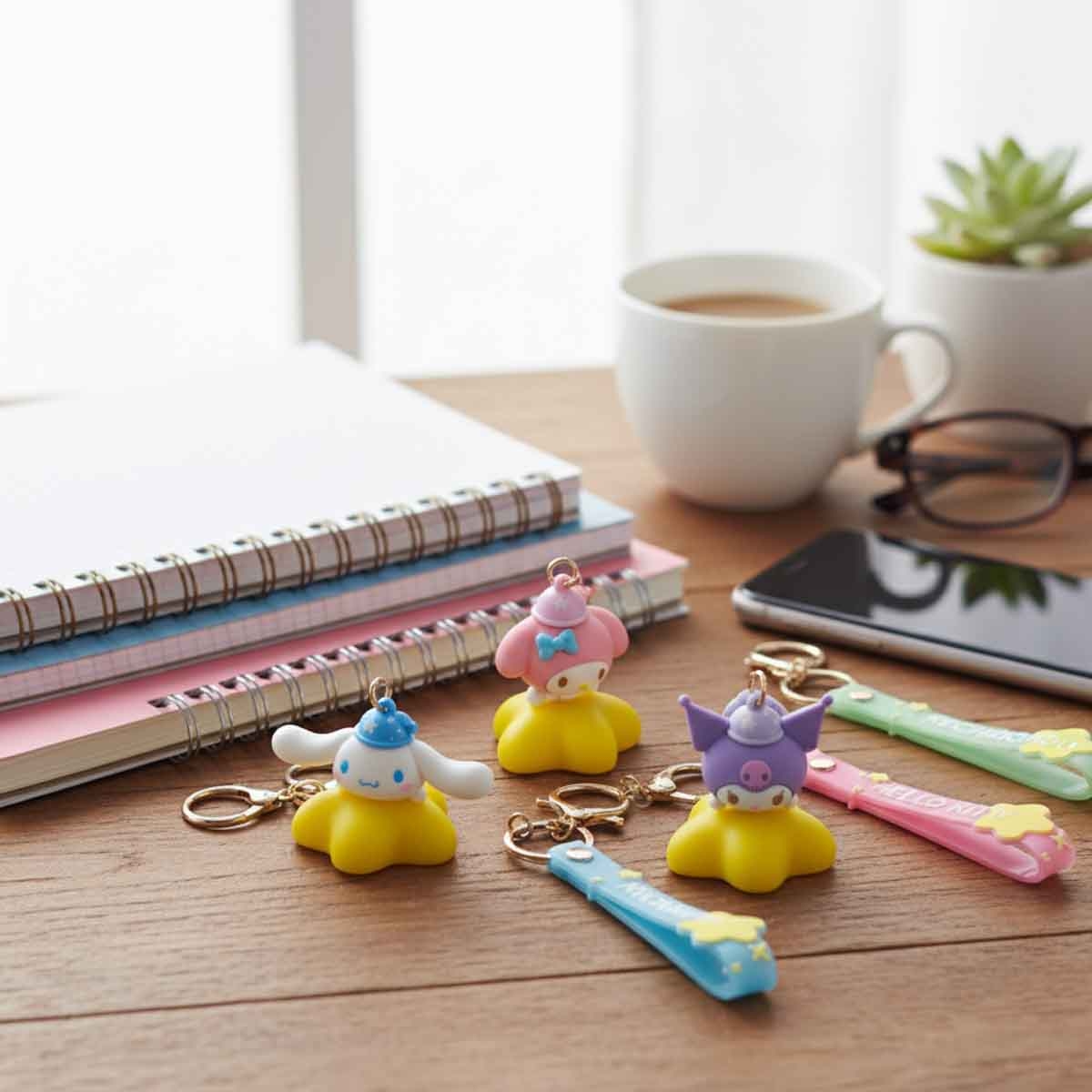 هالو كيتي ميدالية نجمة مضيئة منوعة للبنات، 5-7 سنوات