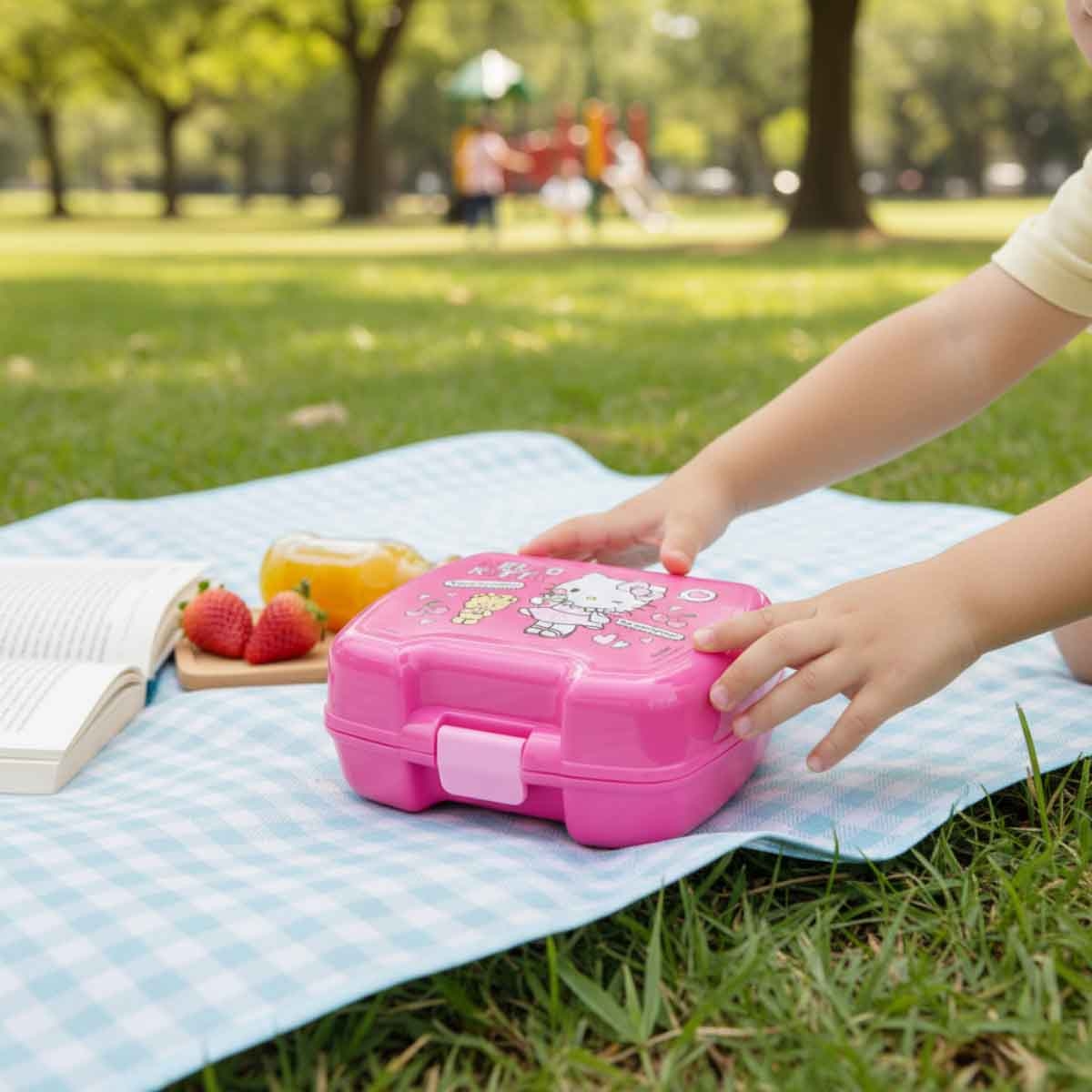 هيلو كيتي صندوق غداء سانريو خالٍ من BPA بتصميم لطيف
