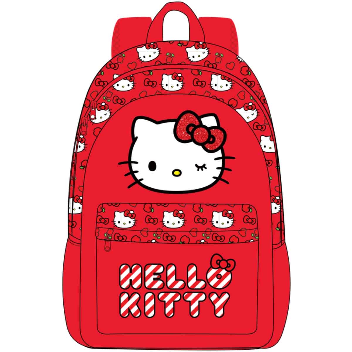 هيلو كيتي مجموعة حقيبة ظهر 4 في 1 مع زجاجة وحقيبة غداء ومقلمة