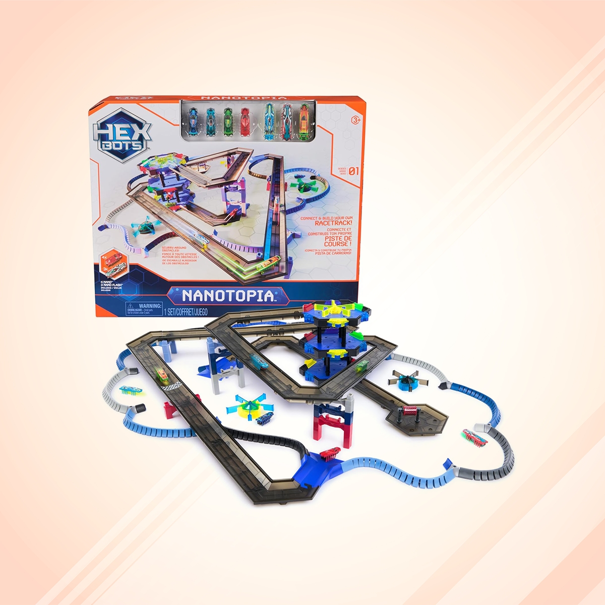 هيكس بوتس مجموعة لعب مضمار نانوتوبيا للجنسين، 3-4 سنوات