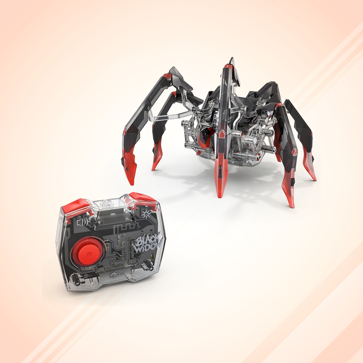 هيكس بوتس لعبة روبوت الأرملة السوداء بتحكم عن بعد للجنسين، 5-7 سنوات