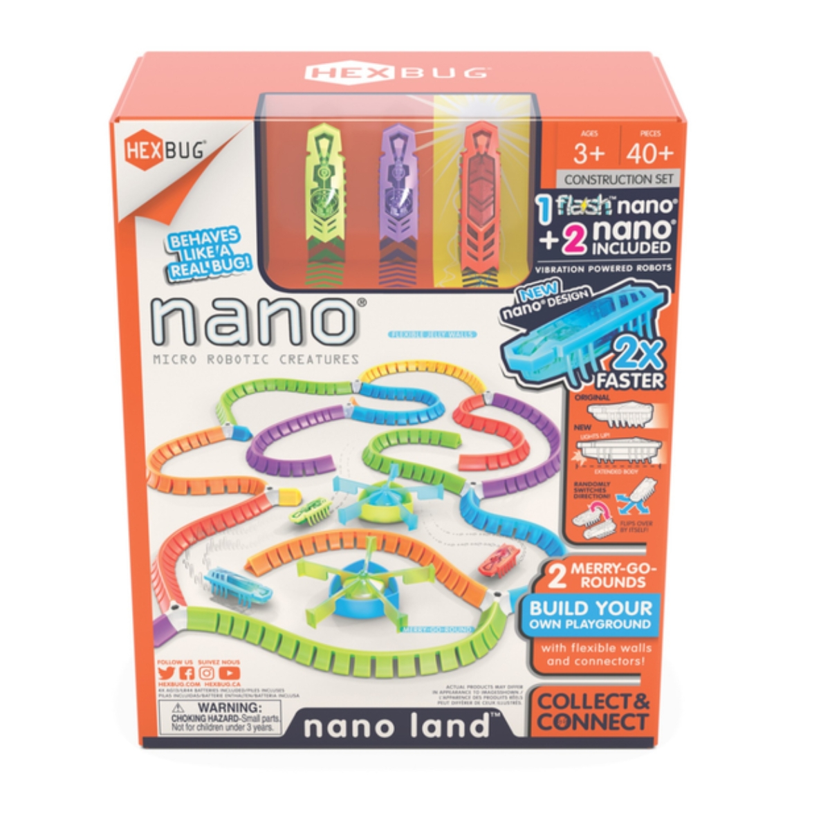 هيكس بغ مجموعة لعب نانو لاند منوعة للجنسين، 3-4 سنوات