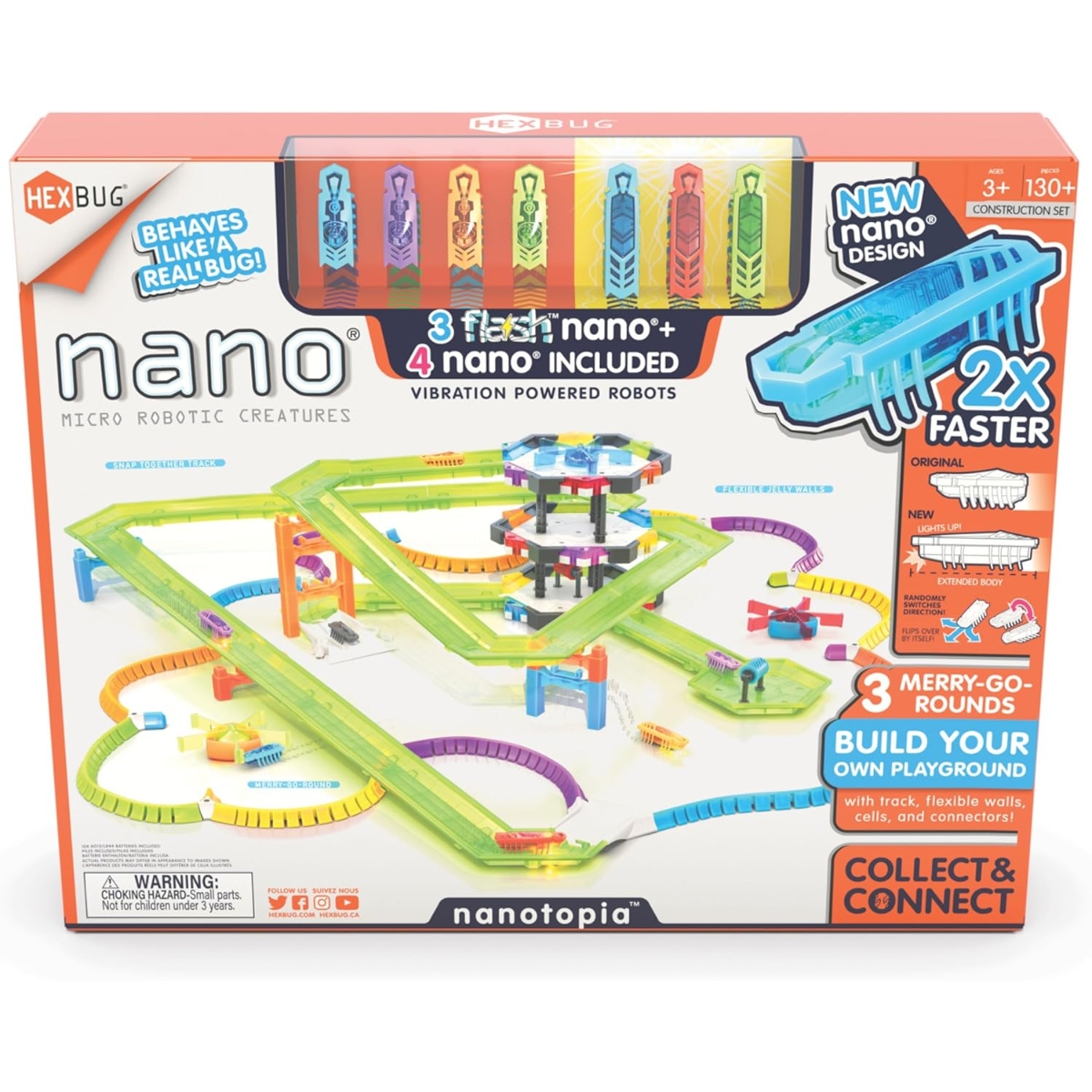 هيكس بغ مجموعة لعب نانوتوبيا مشكل للجنسين، 3-4 سنوات