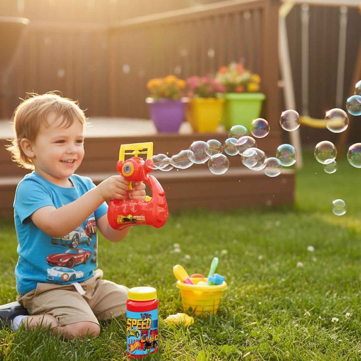 هوت ويلز مسدس فقاعات للجنسين، 3-4 سنوات