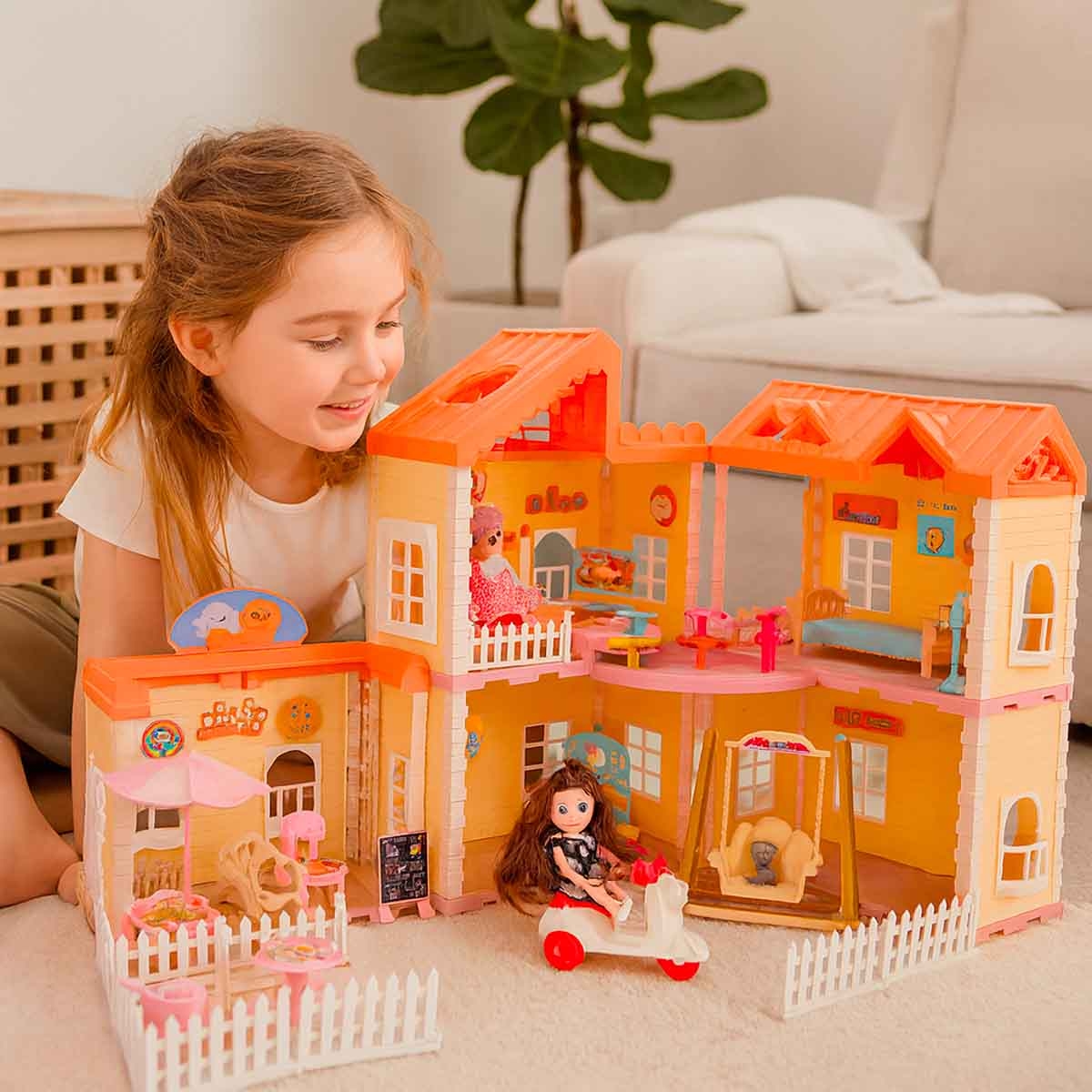 هوايدا تويز مجموعة فيلا ودمية، للجنسين، 3-4 سنوات