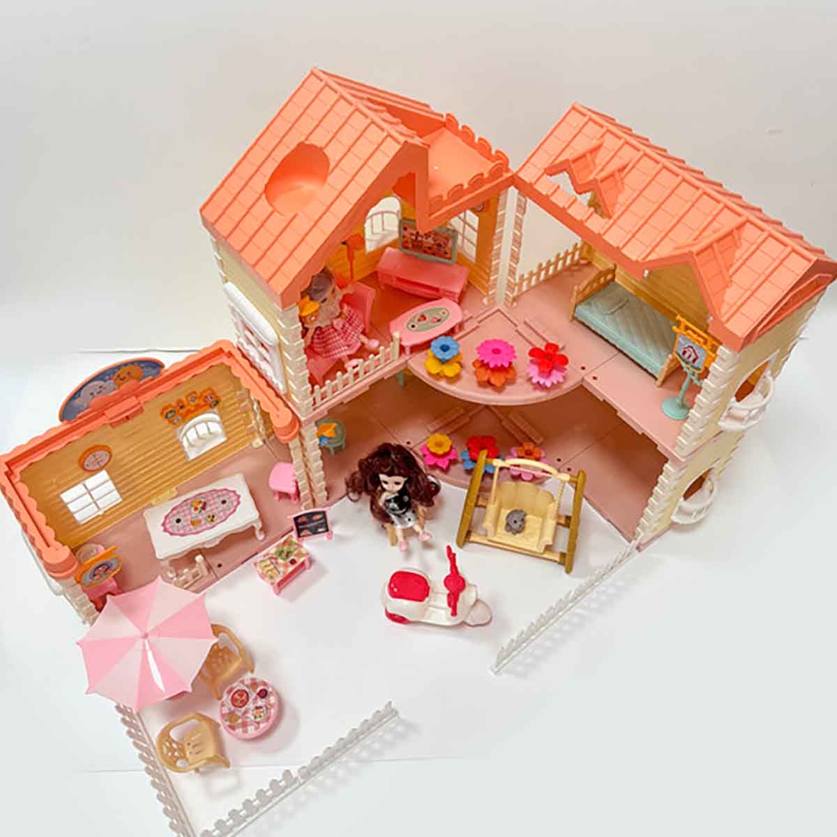 هوايدا تويز مجموعة فيلا ودمية، للجنسين، 3-4 سنوات