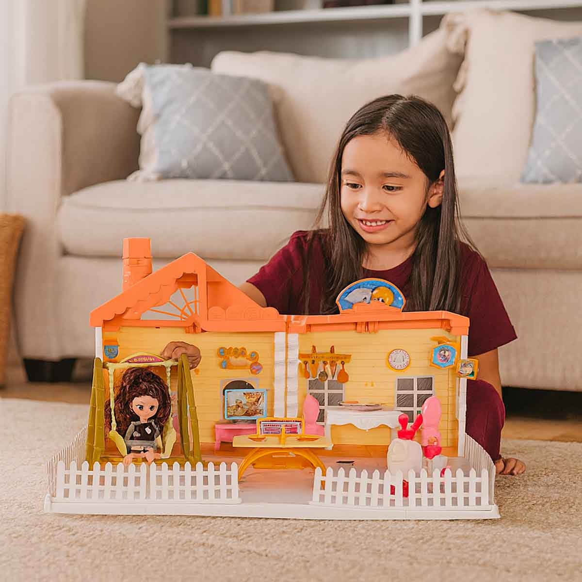 هوايدا تويز مجموعة فيلا ودمية، للجنسين، 3-4 سنوات