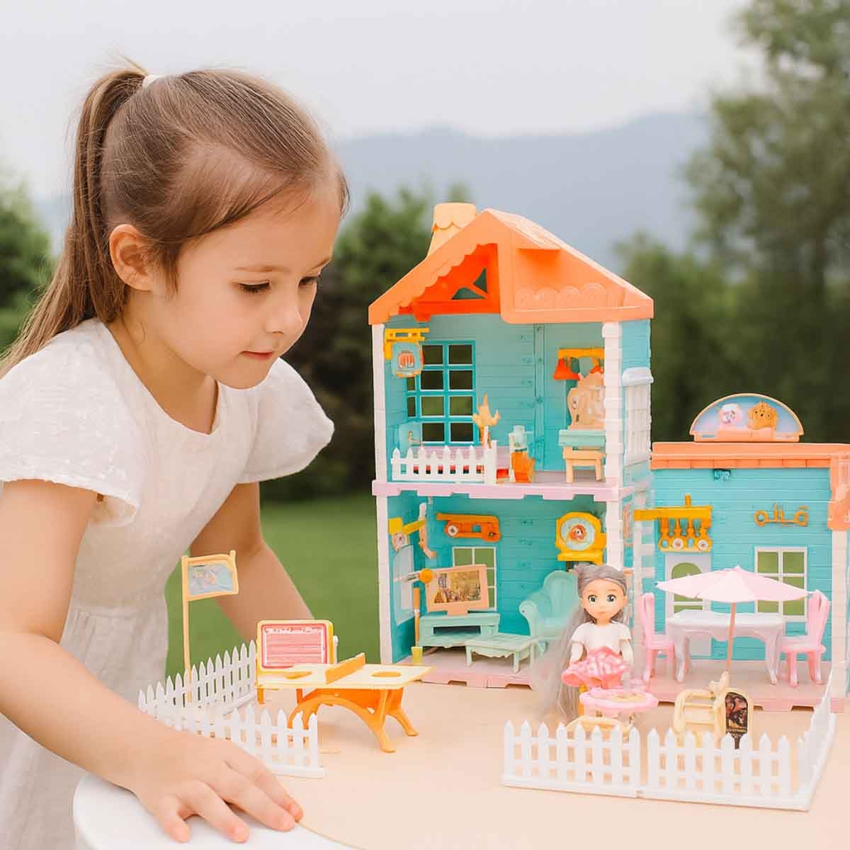 هوايدا تويز مجموعة فيلا ودمية مع إضاءة وبخار ضبابي، للجنسين، 3-4 سنوات