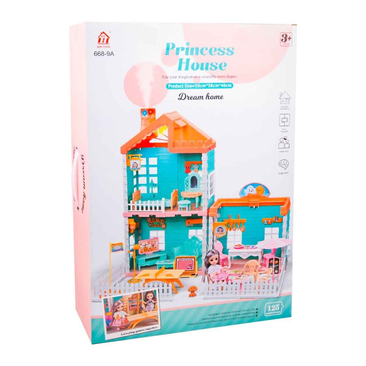 هوايدا تويز مجموعة فيلا ودمية مع إضاءة وبخار ضبابي، للجنسين، 3-4 سنوات