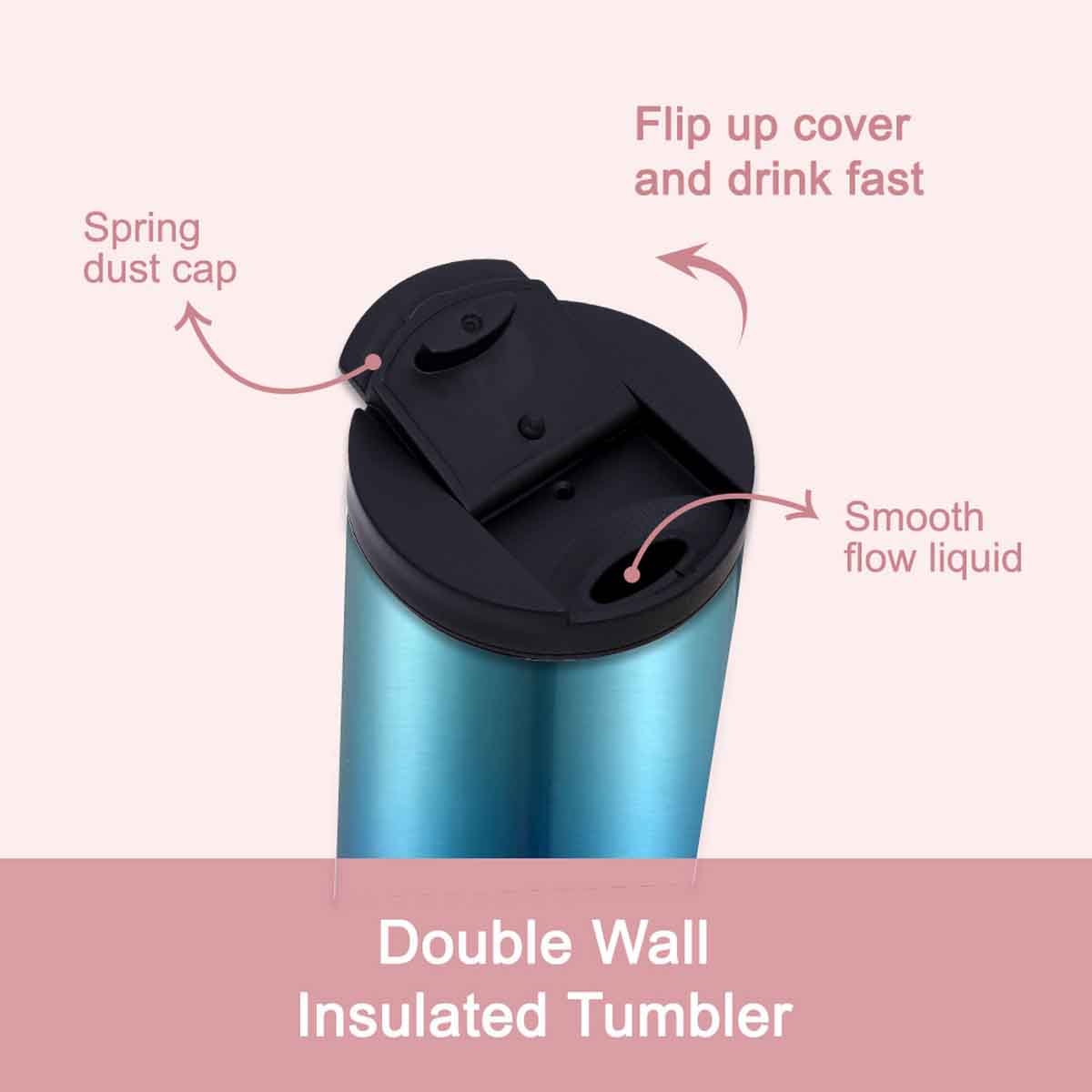 هيدروبرو زجاجة ماء معزولة مزدوجة الجدار تامبلر 400 مل للجنسين، 3-4 سنوات