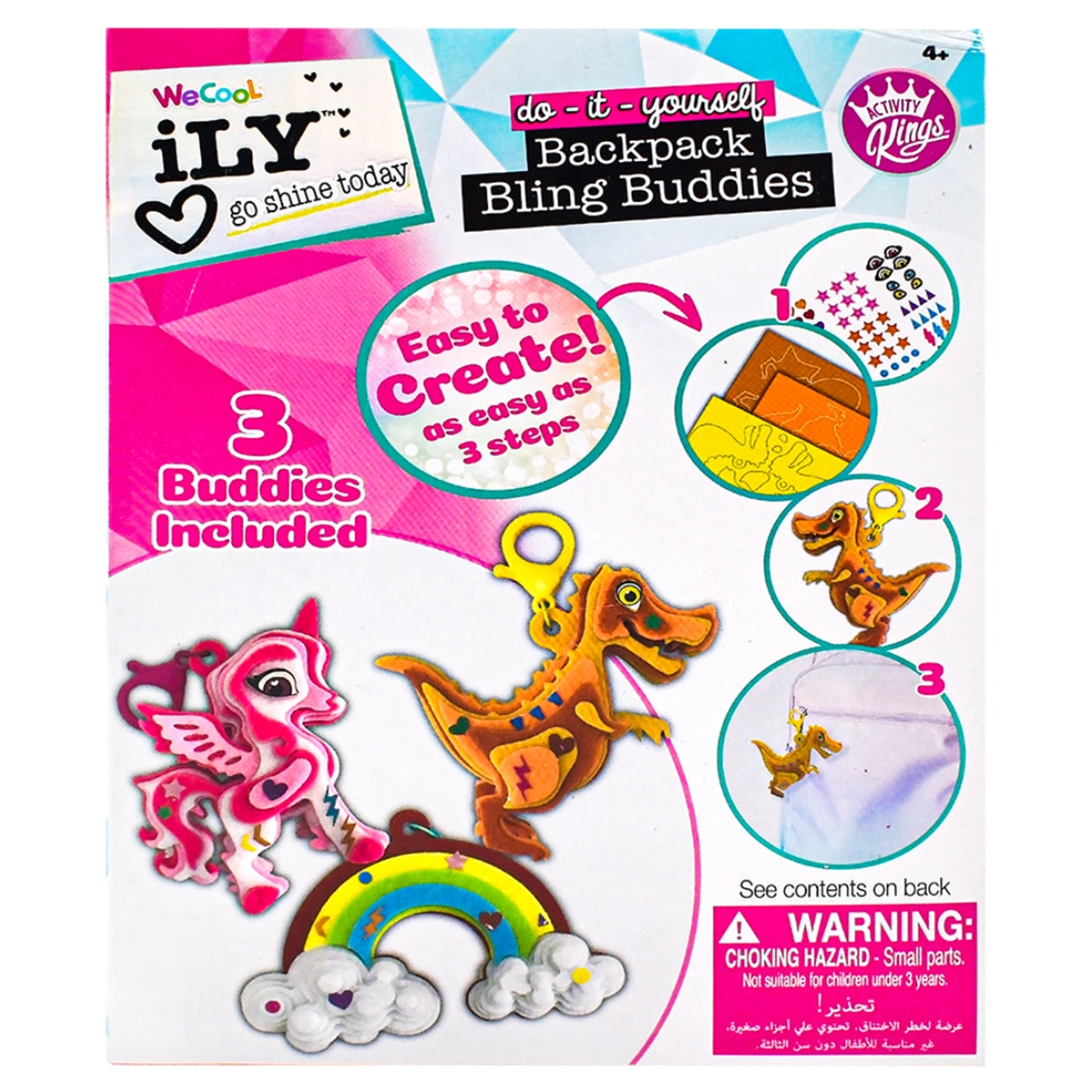 أكتيفتي كينغز - مجموعة صنع تعليقة لشنطة الظهر، للجنسين، 3-4 سنوات