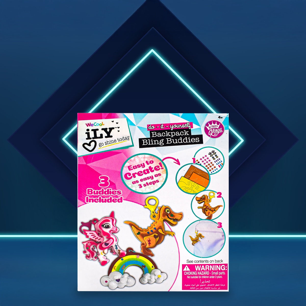 أكتيفتي كينغز - مجموعة صنع تعليقة لشنطة الظهر، للجنسين، 3-4 سنوات