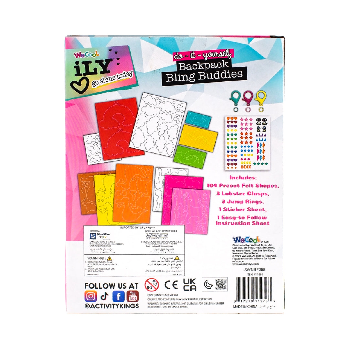 أكتيفتي كينغز - مجموعة صنع تعليقة لشنطة الظهر، للجنسين، 3-4 سنوات