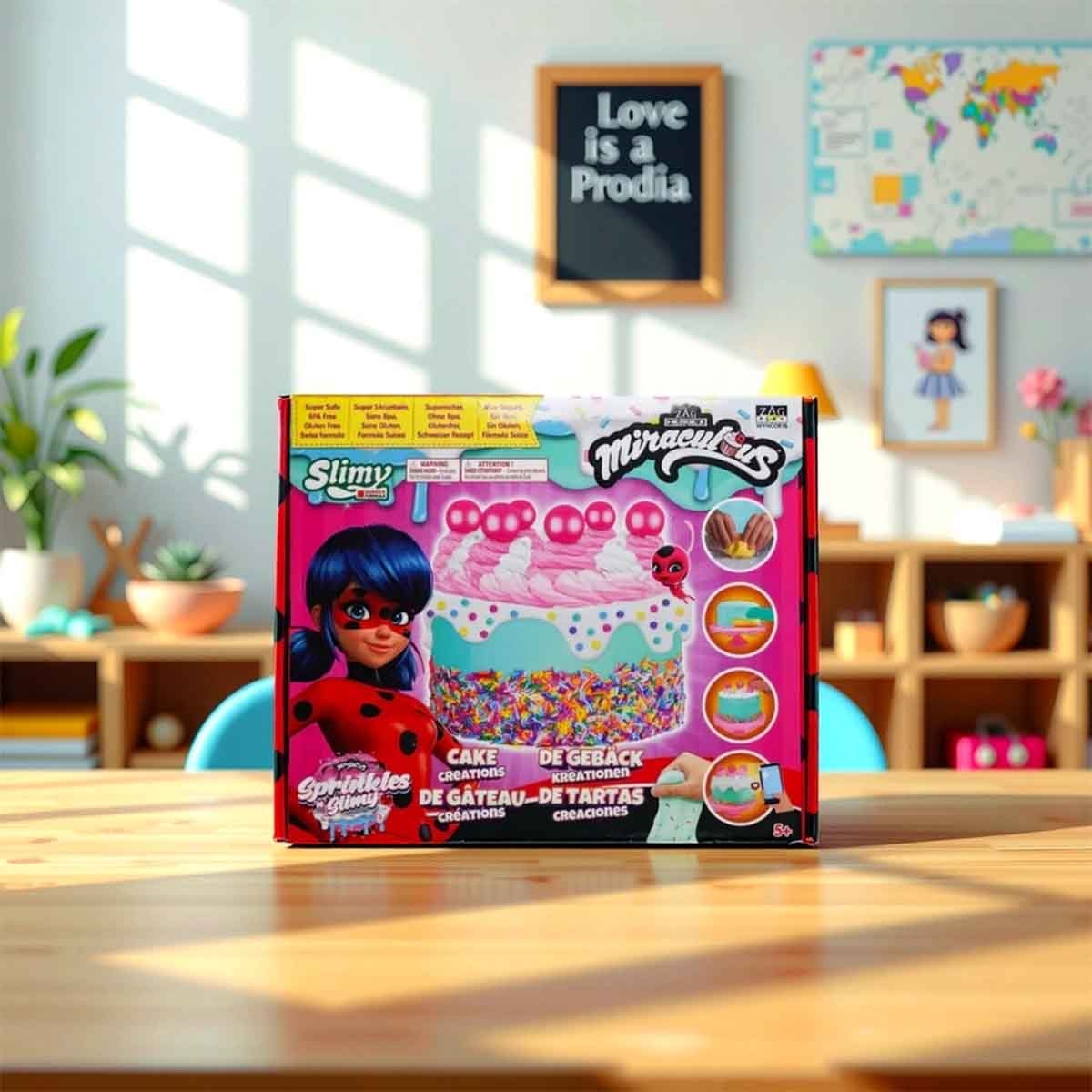 آيلي مجموعة أساور سويرل اند ريفيل مع طقم سلايم كيك عيد ميلاد من ميراكيولس مجموعة، للبنات، 5-7 سنوات