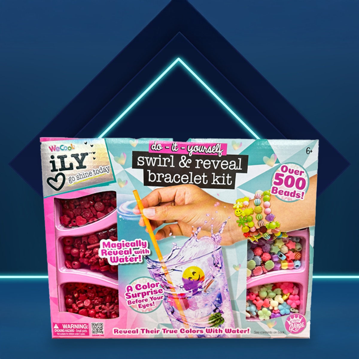 آيلي مجموعة أساور دوارة للبنات، من 5 إلى 7 سنوات