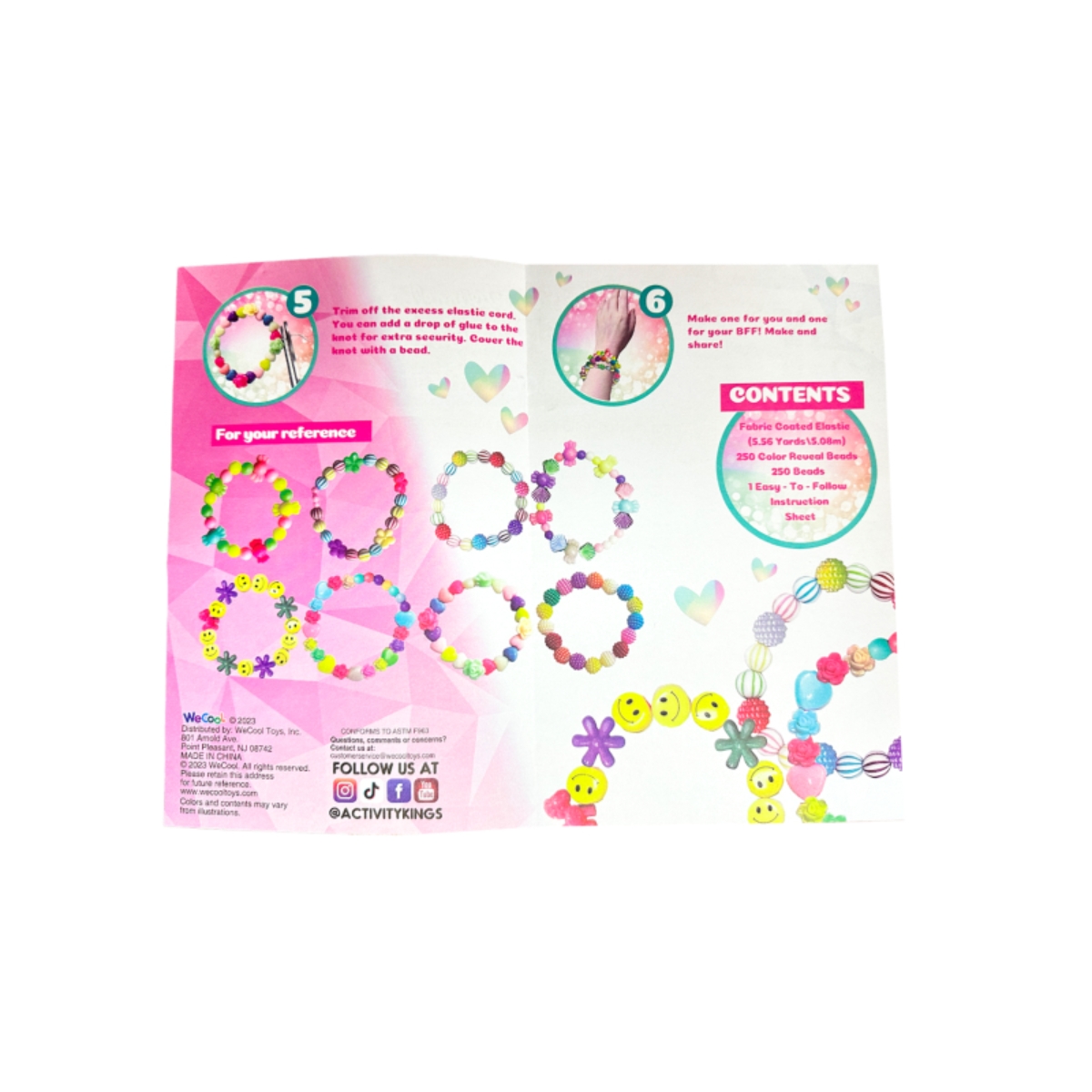 آيلي مجموعة أساور دوارة للبنات، من 5 إلى 7 سنوات