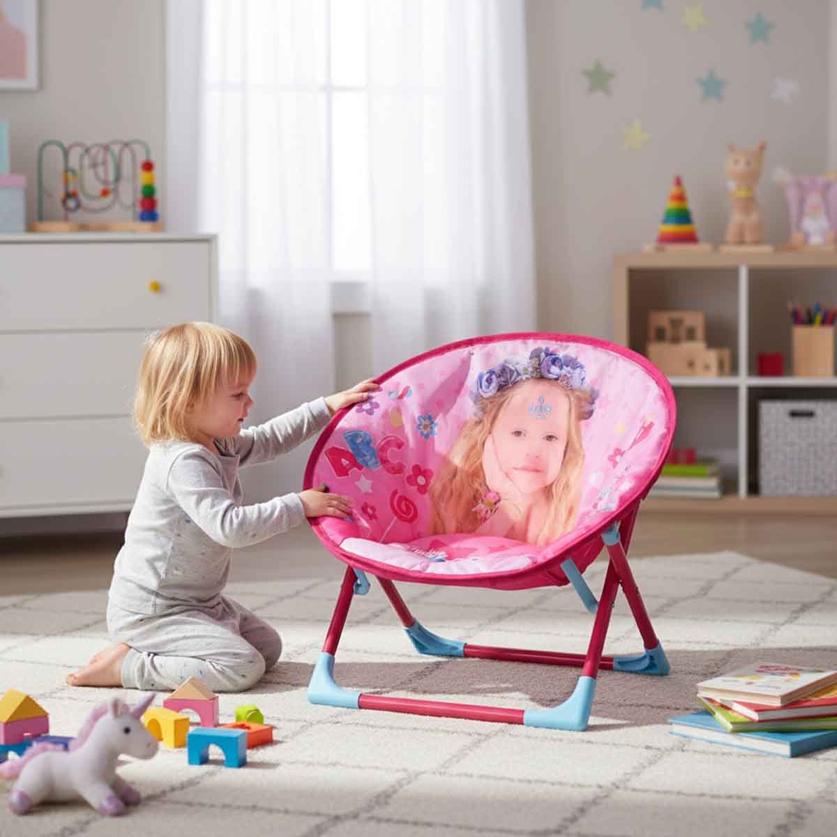 لايك ناستيا كرسي قمري للبنات، 3-4 سنوات