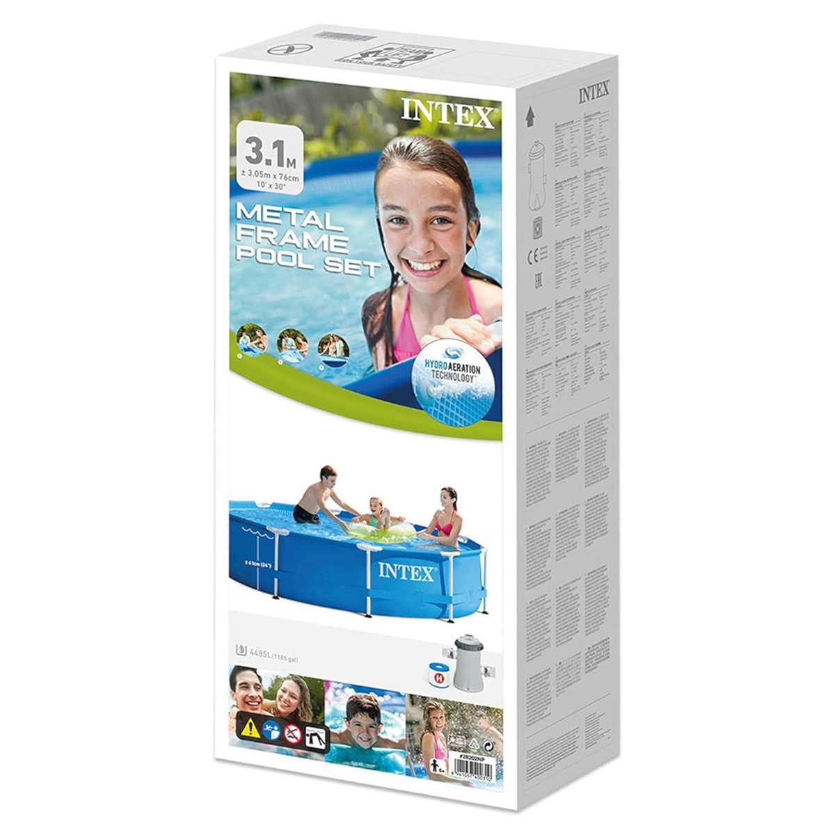 إنتكس مجموعة مسبح دائري بإطار معدني 120 إنش للجنسين، 5-7 سنوات