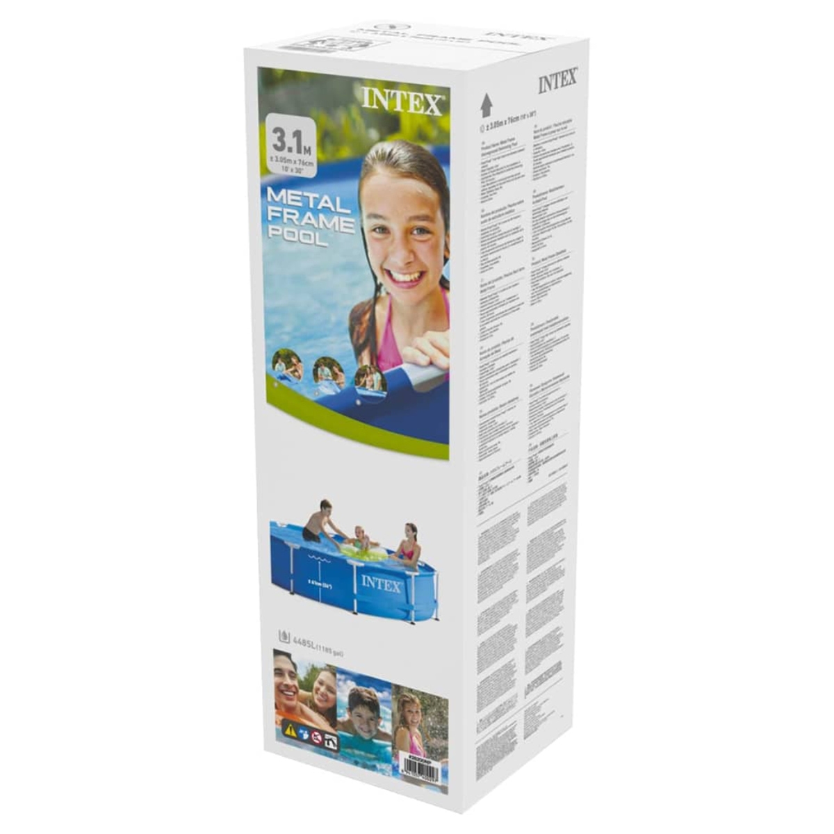 إنتكس مسبح دائري بإطار معدني 120 إنش للجنسين، 5-7 سنوات