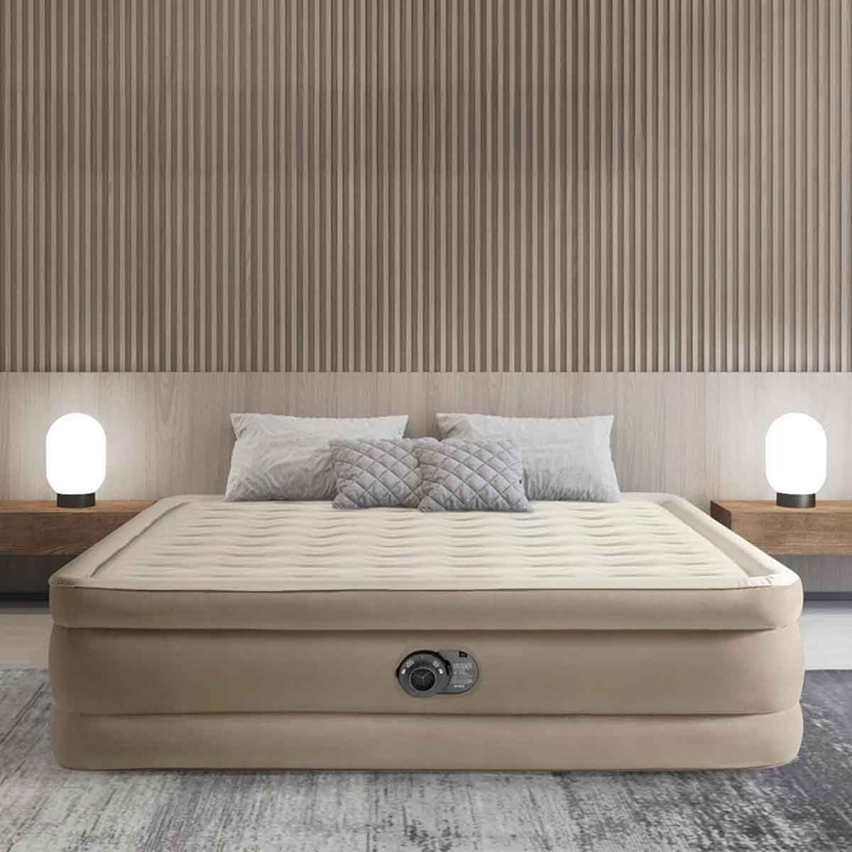 إنتكس سرير هوائي كوين فائق النعومة بتقنية فايبر تك للجنسين، 13+ سنوات