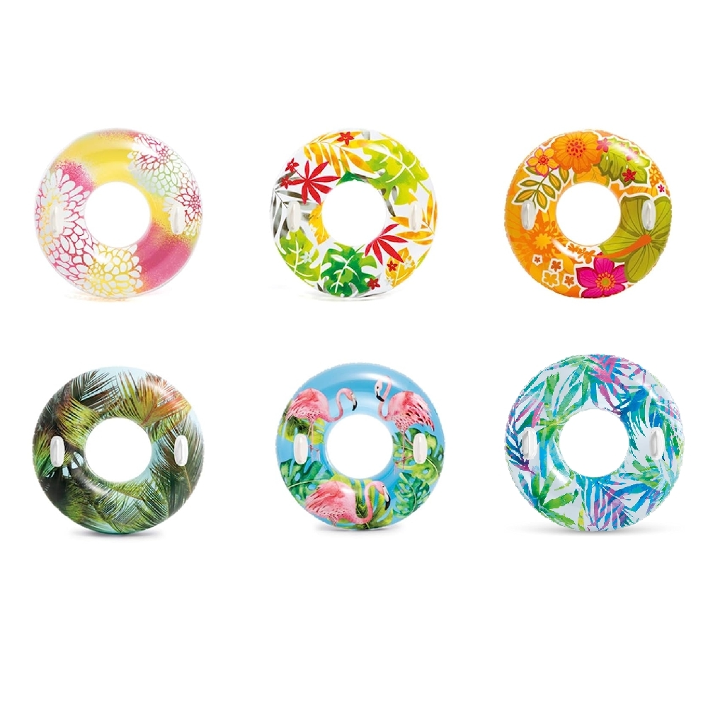 إنتكس عوامة أنبوب شفاف بنقشة زهرة استوائية للجنسين، من 8 إلى 10 سنوات