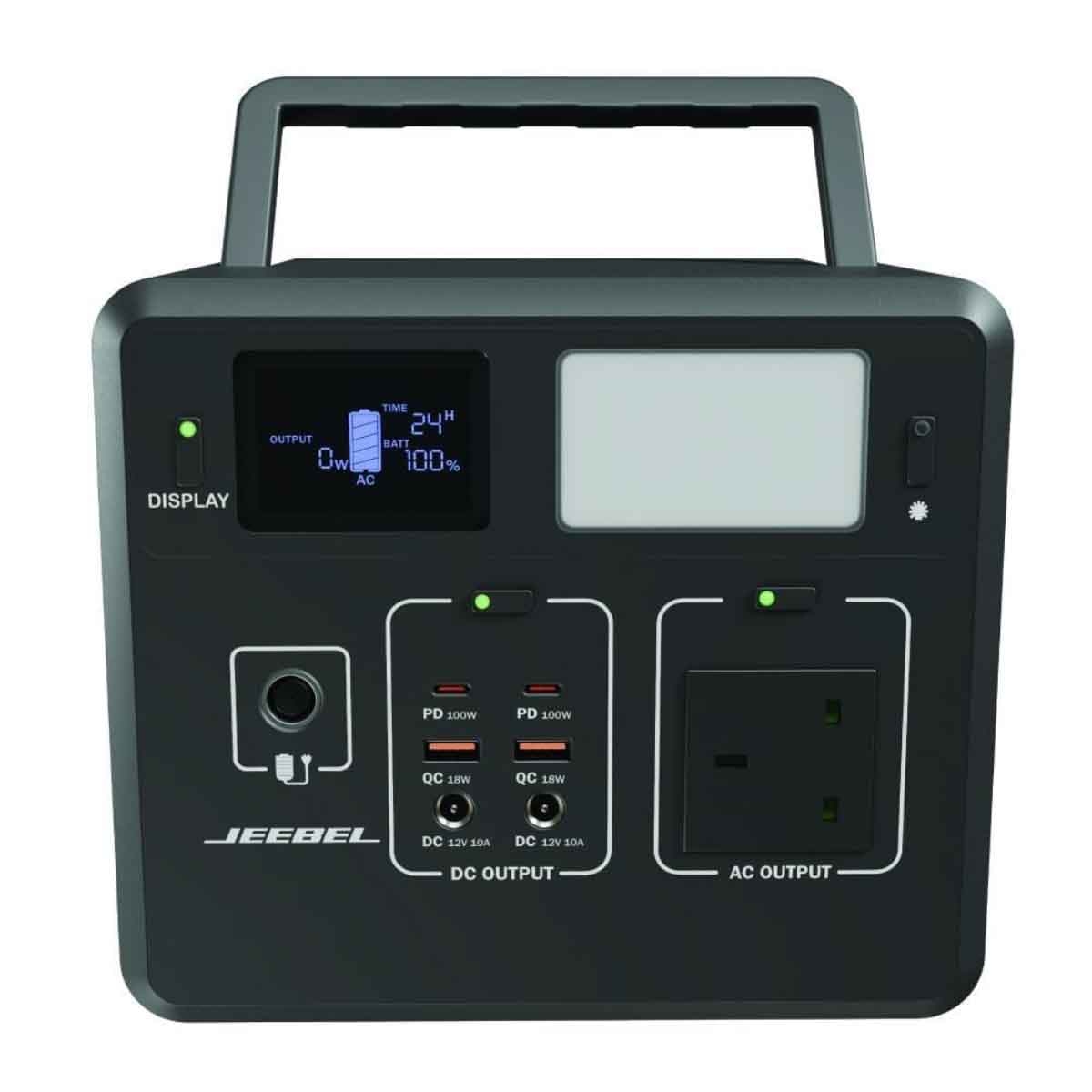 جيبل محطة طاقة محمولة LiFePo4 بقدرة 300 واط ومخرج AC وسعة 90000mAh