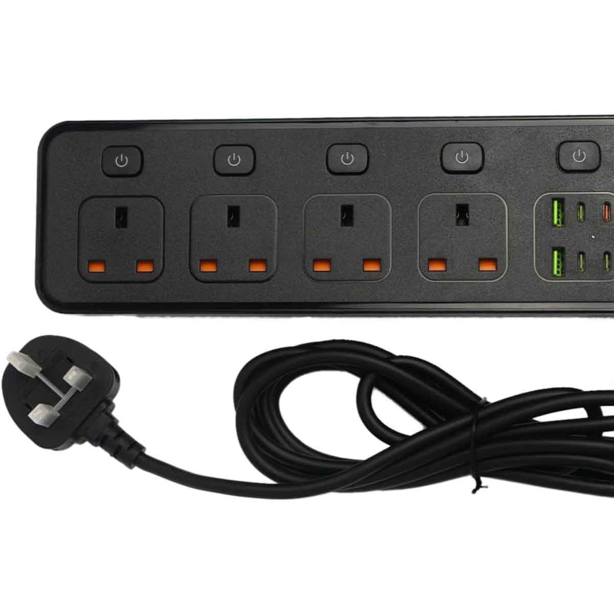 جيبل مشترك كهرباء 3250 واط بطول 5 متر باللون الأسود