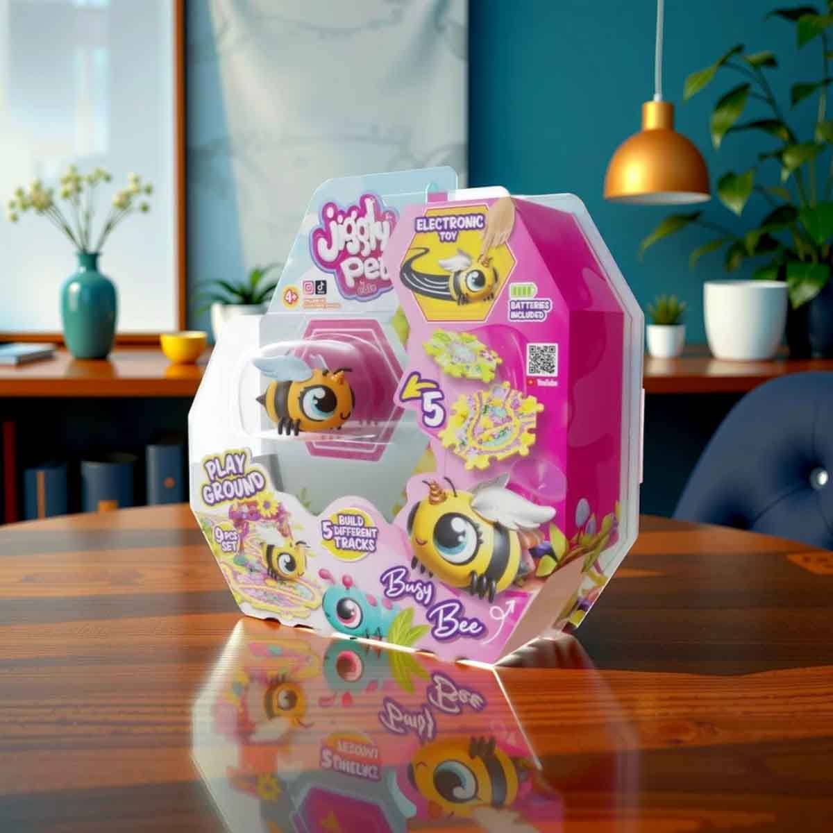 جيغلي بيتس نحلة صفراء من مجموعة ملعب الحشرات للجنسين، عمر 5-7 سنوات