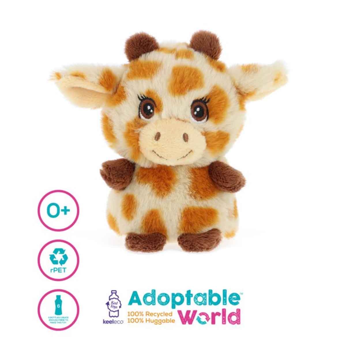 كيل تويز لعبة دمية محشوة كيليكو ميني عالم التبني تعابير سعيدة 4 انش بتصاميم متنوعة للأطفال الرضع، 0-2 سنوات