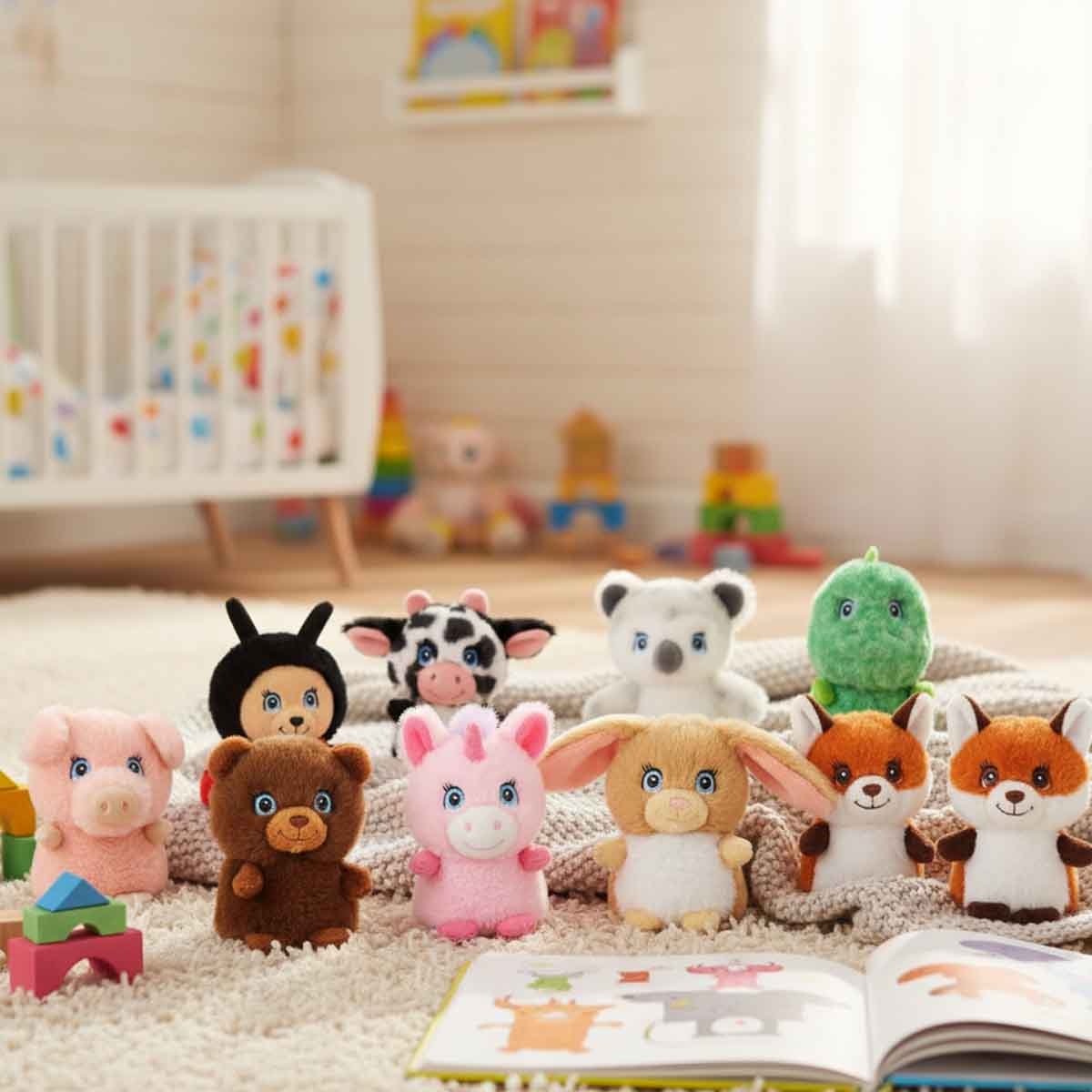 كيل تويز لعبة دمية محشوة كيليكو ميني عالم التبني 4 انش بتصاميم متنوعة للأطفال الرضع، 0-2 سنوات