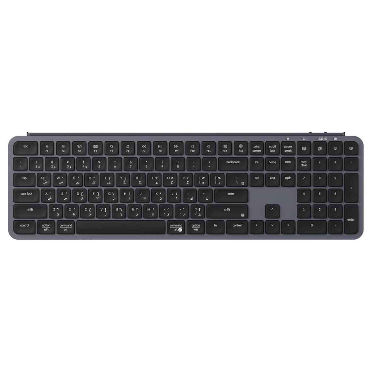 كايكرون B6 برو رمادي فضائي لوحة مفاتيح كاملة الحجم للألعاب لاسلكية فائقة النحافة بنظام ZMK مخصص