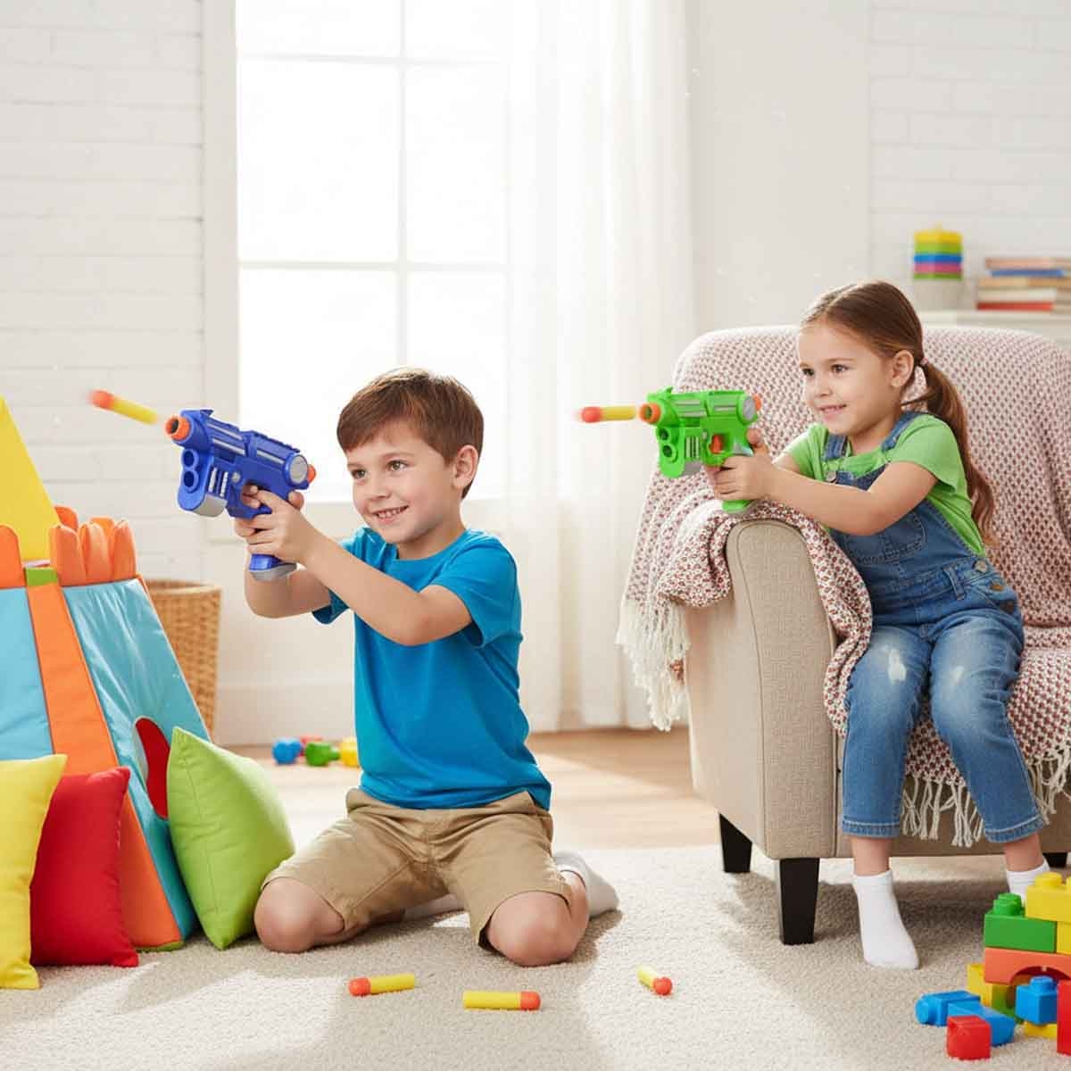 كيدز برو مسدس بلاستر منوع مع 3 طلقات فوم للأولاد، 3-4 سنوات