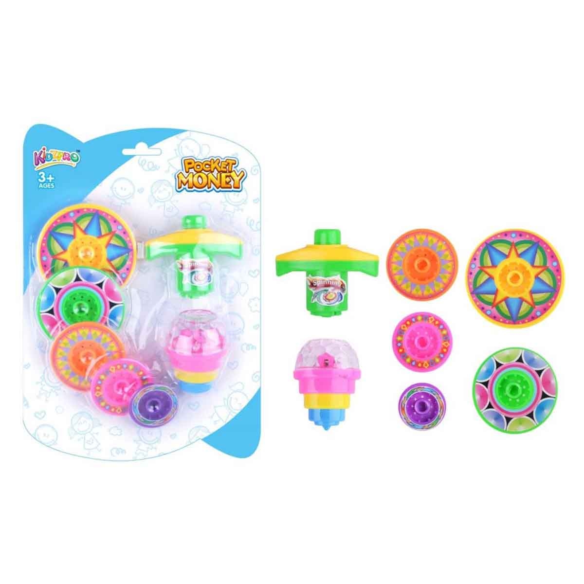 كيدزبرو لعبة دوّامة مضيئة تعمل بالبطارية للأطفال للجنسين، 3-4 سنوات