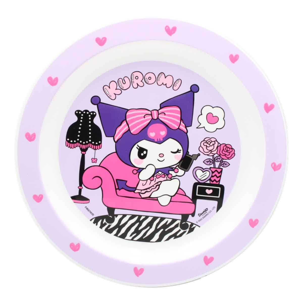 كورومي طقم إفطار أطفال من 3 قطع آمن للاستخدام في الميكروويف