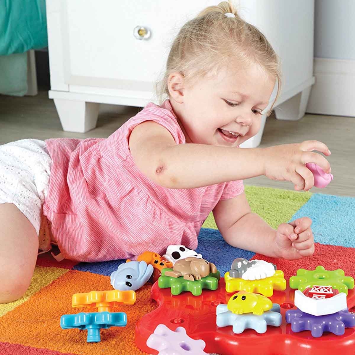 ليرننغ ريسورسز أصدقاء المزرعة بناء ودوران للأطفال الرضع، 0-2 سنوات