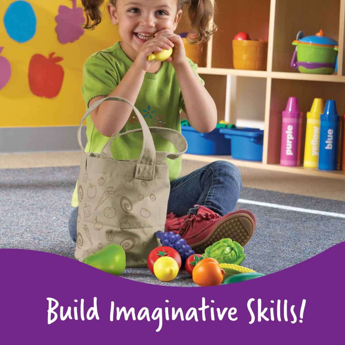 ليرننغ ريسورسز نيو سبراوتس حقيبة فواكه وخضروات للأطفال الرضع، 0-2 سنوات