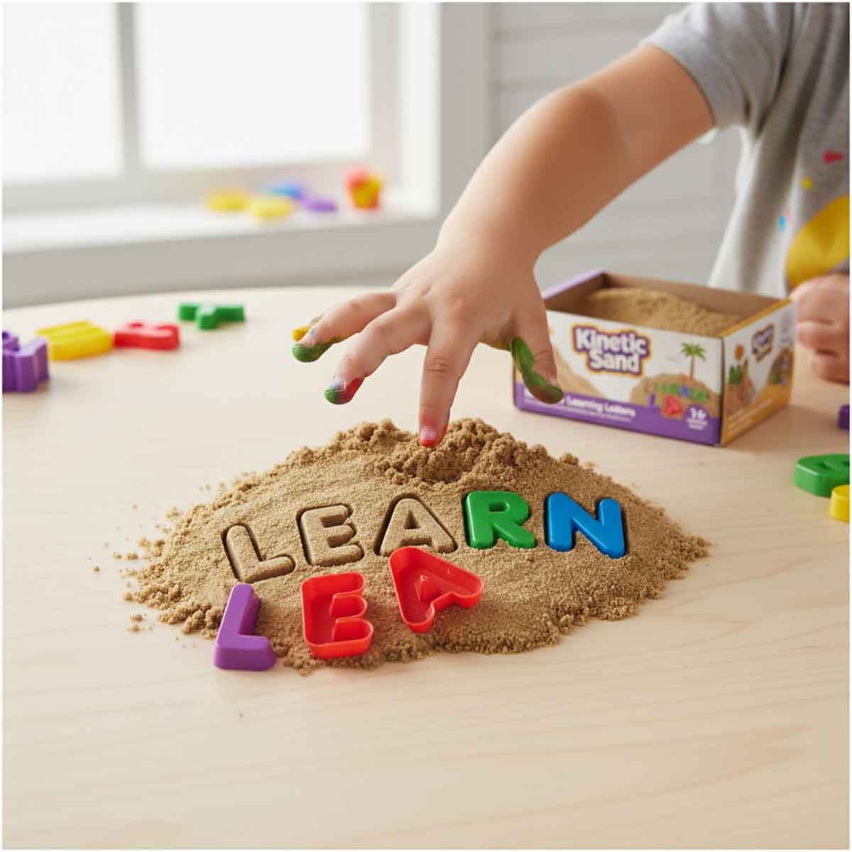 ليرننغ ريسورسز قوالب الرمل الحروف الأبجدية الكبيرة للجنسين، 3-4 سنوات