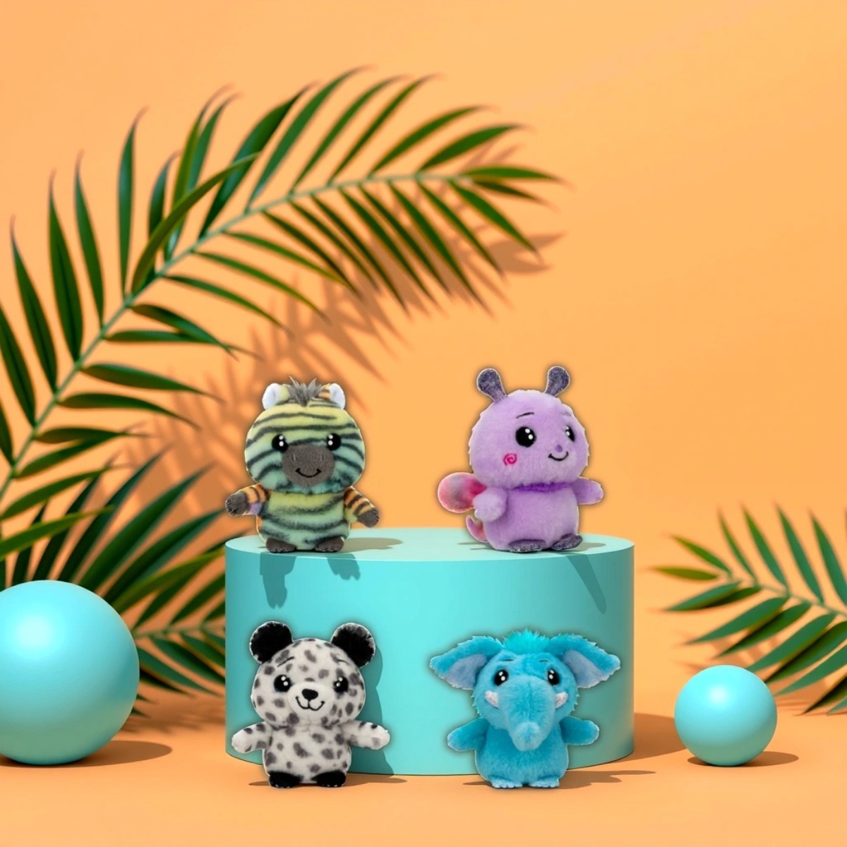 ليلي بيبرز دمى محشوة لحيوانات متنوعة 4 إنش JKTRBLP00126 للجنسين، 3-4 سنوات