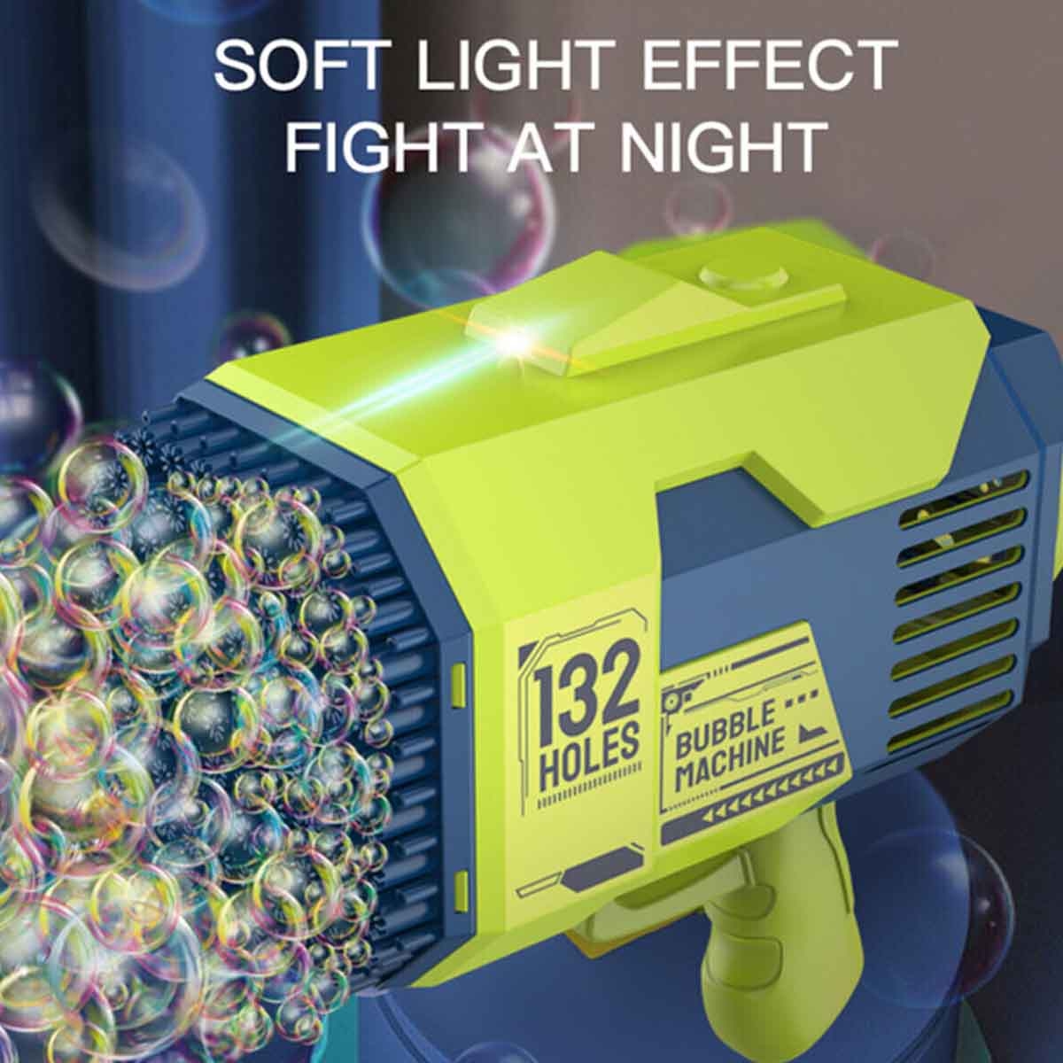 ليتل ستوري لعبة مدفع فقاعات 132 فتحة مع إضاءة وصانع فقاعات للجنسين، عمر 3-4 سنوات