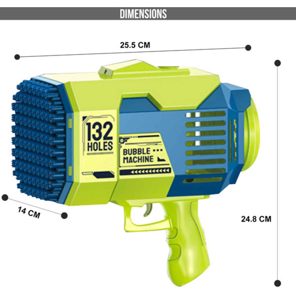 ليتل ستوري لعبة مدفع فقاعات 132 فتحة مع إضاءة وصانع فقاعات للجنسين، عمر 3-4 سنوات
