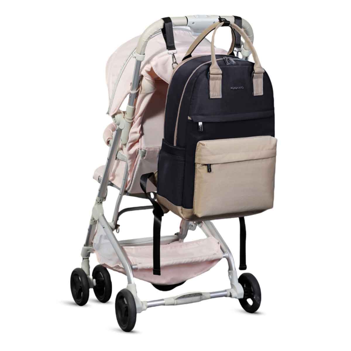 ليتل ستوري حقيبة حفاضات ظهر كينزي للسفر أسود للأم والأب