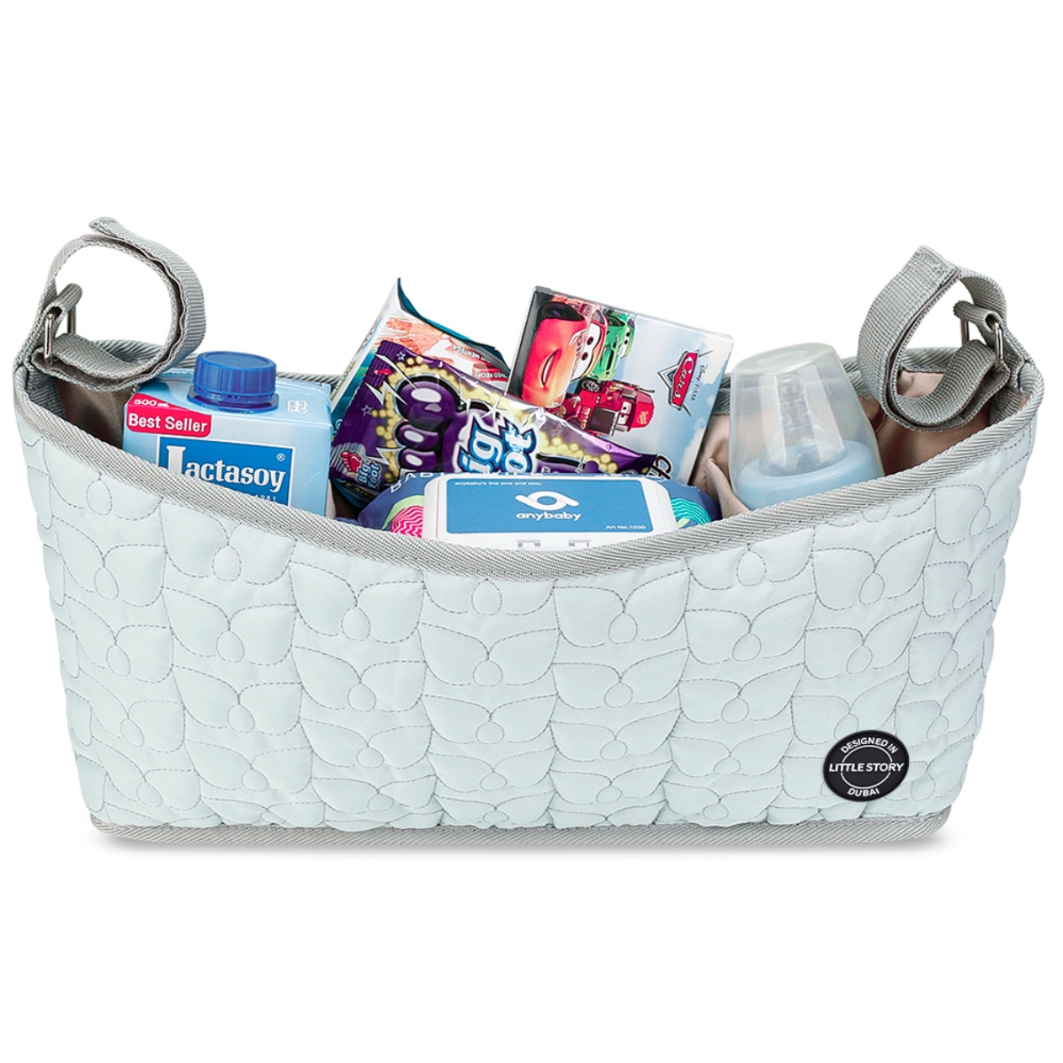 ليتل ستوري حقيبة عربة مبطنة فاخرة باللون الأزرق للأطفال من عمر 0 إلى 2 سنة