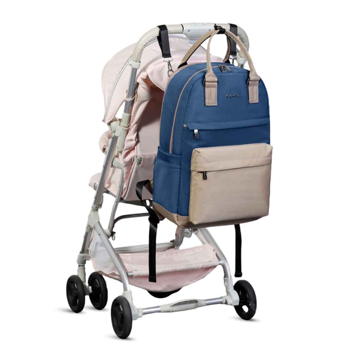 ليتل ستوري حقيبة حفاضات ظهر كينزي للسفر أزرق داكن للأم والأب